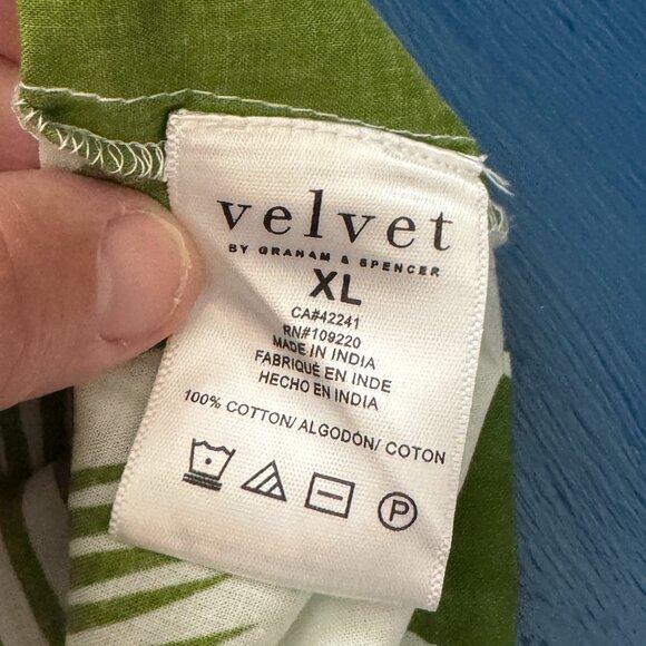 NWT Velvet by Graham and Spencer NWT Sz XL Juliana Skirt and Top in Green Floral - Picture 15 of 16